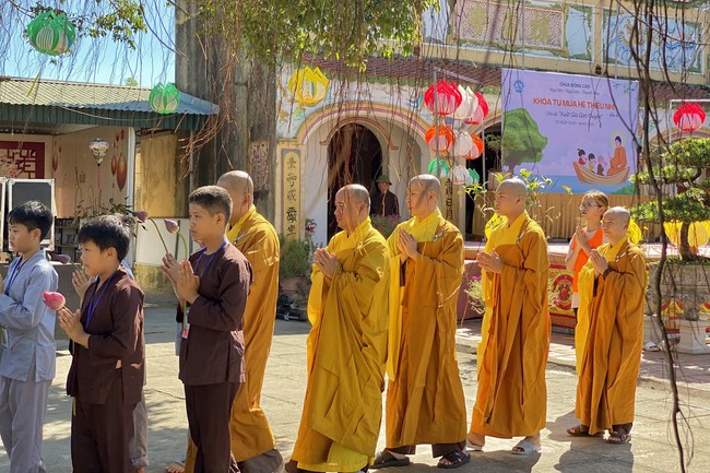 Summer Retreat for children in 2023 at Dong Cao pagoda, Thanh Hoa