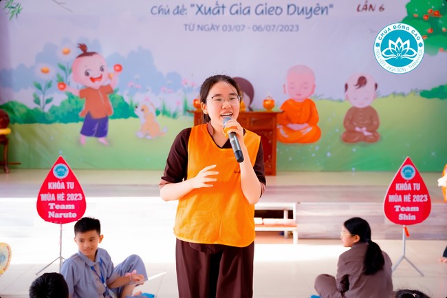 Summer Retreat for children in 2023 at Dong Cao pagoda, Thanh Hoa