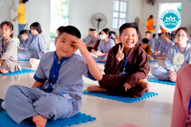 Summer Retreat for children in 2023 at Dong Cao pagoda, Thanh Hoa