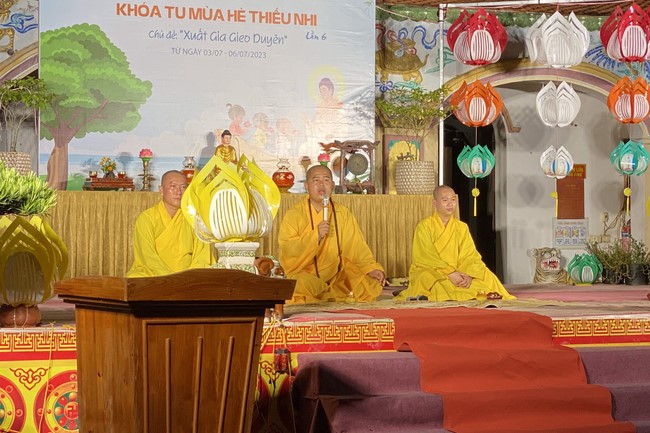 Summer Retreat for children in 2023 at Dong Cao pagoda, Thanh Hoa