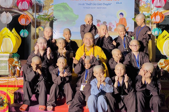 Summer Retreat for children in 2023 at Dong Cao pagoda, Thanh Hoa