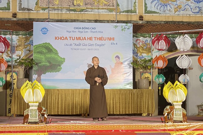Summer Retreat for children in 2023 at Dong Cao pagoda, Thanh Hoa