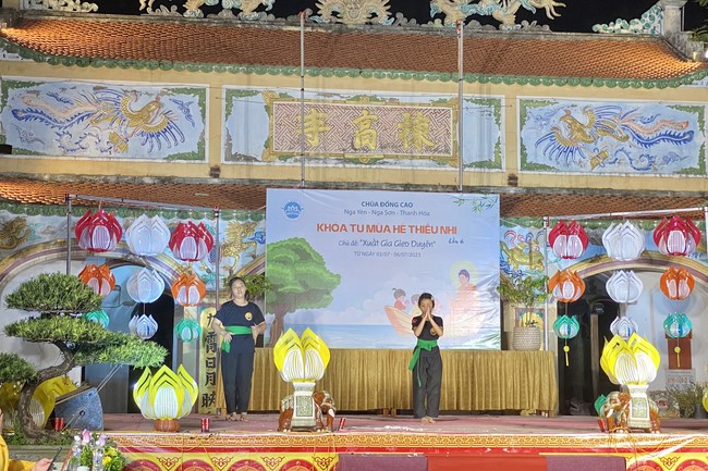Summer Retreat for children in 2023 at Dong Cao pagoda, Thanh Hoa