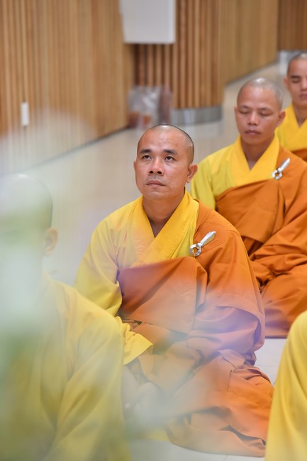 Most Thich Thai Hoa visiting and preaching Dharma talks at Hoang Phap's Rain-Retreat School