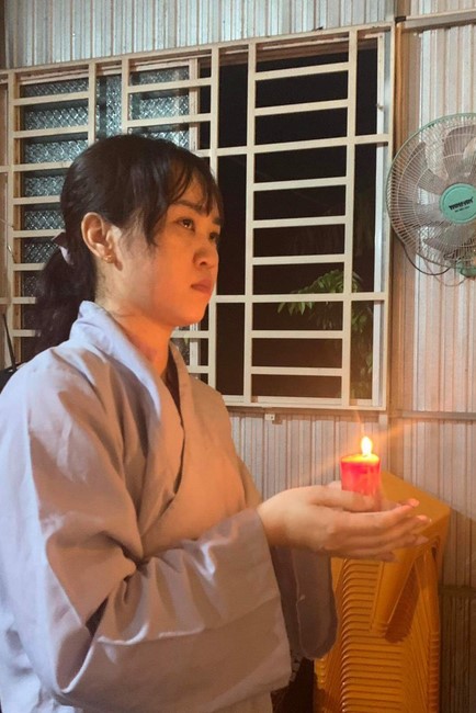 Prostrating five hundred names Bodhisattva Avalokitesvara at Truong Phap Pagoda, Hau Giang