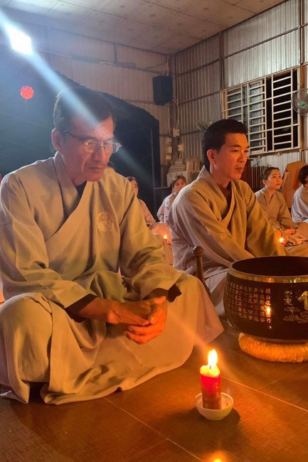 Prostrating five hundred names Bodhisattva Avalokitesvara at Truong Phap Pagoda, Hau Giang