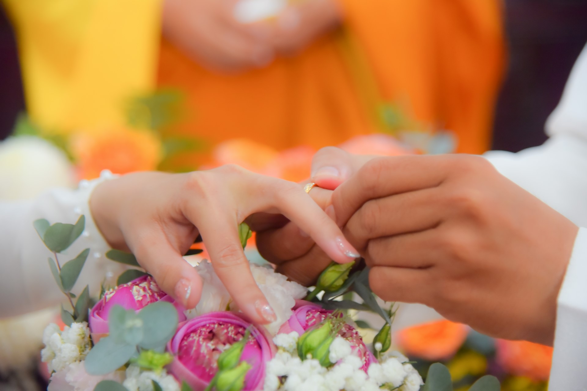 Wedding Ceremony at the pagoda