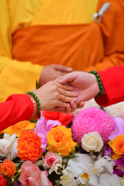 Wedding Ceremony at the pagoda