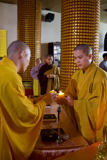 Candle Lighting Ritual to commemorate Amitabha’s Buddha at Ling Yin Temple in Taiwan