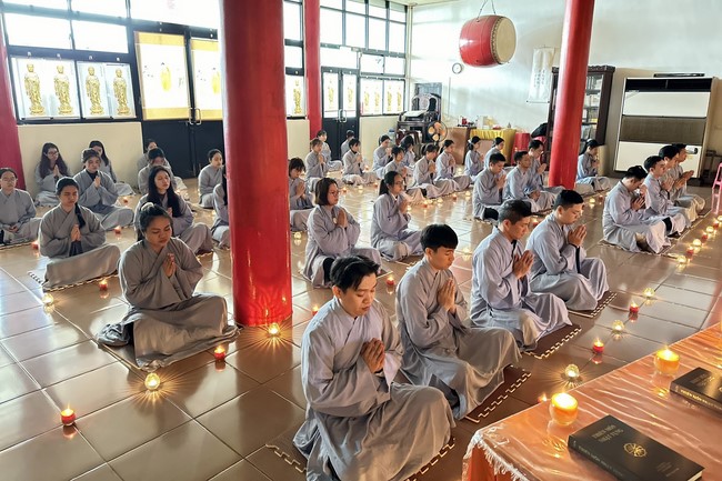 Candle Lighting Ritual to commemorate Amitabha’s Buddha at Ling Yin Temple in Taiwan