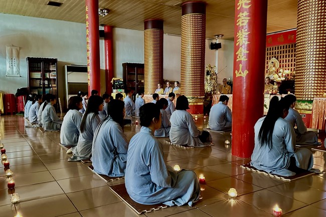 Candle Lighting Ritual to commemorate Amitabha’s Buddha at Ling Yin Temple in Taiwan