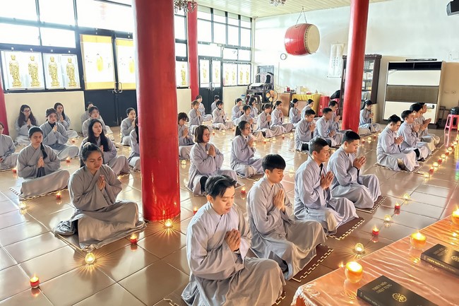 Candle Lighting Ritual to commemorate Amitabha’s Buddha at Ling Yin Temple in Taiwan