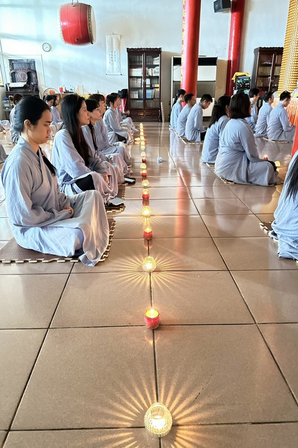 Candle Lighting Ritual to commemorate Amitabha’s Buddha at Ling Yin Temple in Taiwan