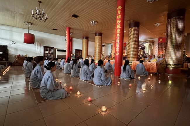 Candle Lighting Ritual to commemorate Amitabha’s Buddha at Ling Yin Temple in Taiwan