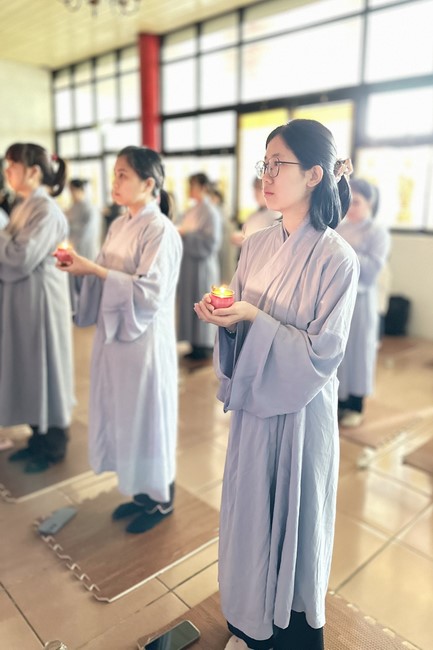 Candle Lighting Ritual to commemorate Amitabha’s Buddha at Ling Yin Temple in Taiwan