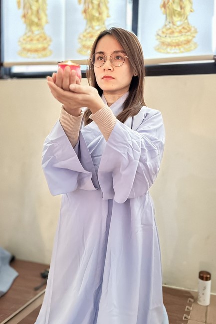 Candle Lighting Ritual to commemorate Amitabha’s Buddha at Ling Yin Temple in Taiwan