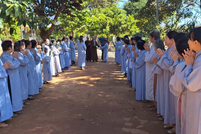 A dharma talk at Tam Phap Pagoda, Binh Phuoc province