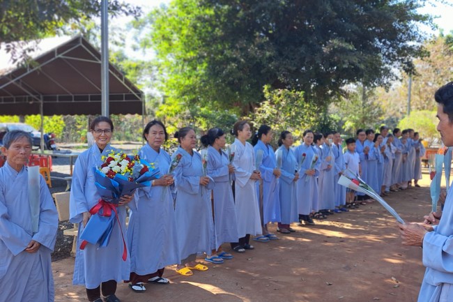 A dharma talk at Tam Phap Pagoda, Binh Phuoc province