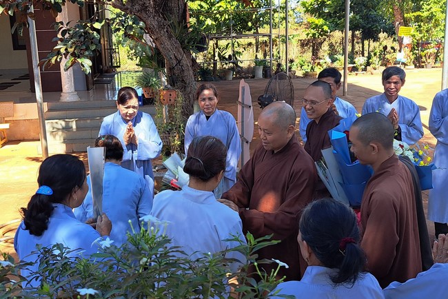 A dharma talk at Tam Phap Pagoda, Binh Phuoc province