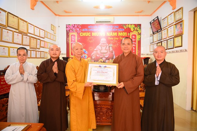 Quỹ đào tạo Tăng tài “Ngộ Chân Tử” cúng dường tại trường Trung cấp Phật học Sóc Trăng