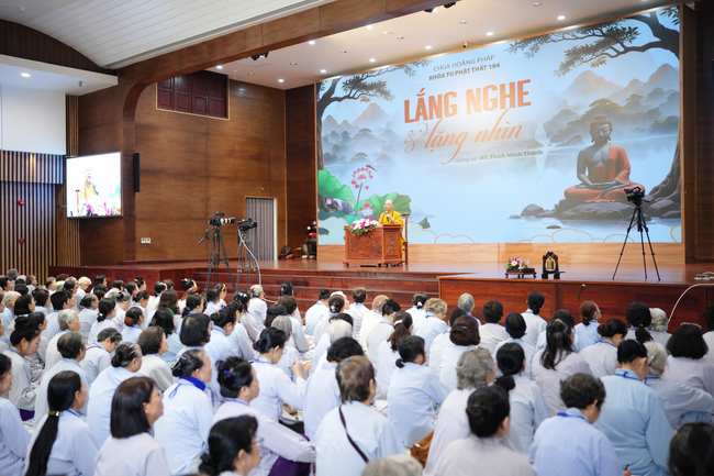 Pháp thoại “Lắng nghe và lặng nhìn” – Hoà thượng Thích Minh Thành – KTPT lần 104