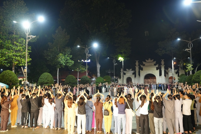 Youthful colors at the campfire night