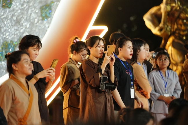 Youthful colors at the campfire night