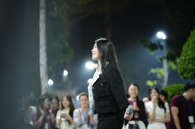 Youthful colors at the campfire night