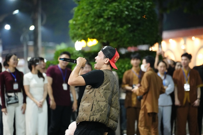 Youthful colors at the campfire night