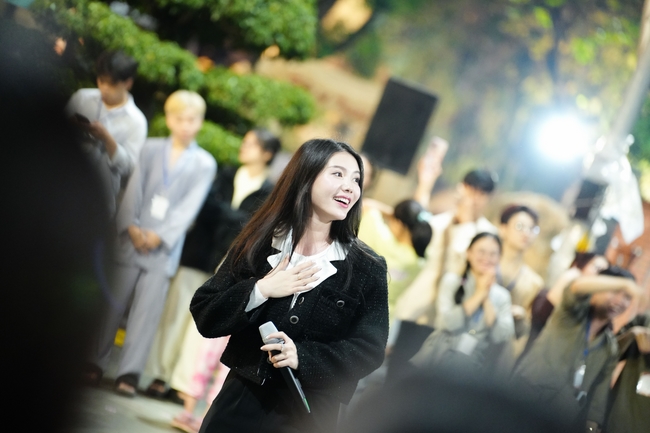 Youthful colors at the campfire night