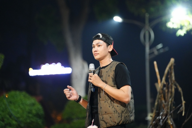 Youthful colors at the campfire night