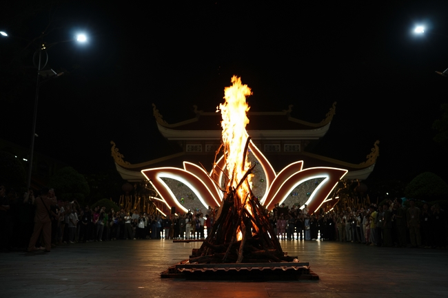 Youthful colors at the campfire night