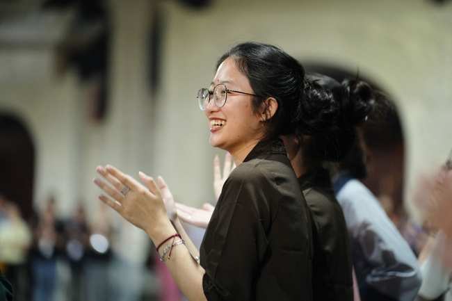 Youthful colors at the campfire night