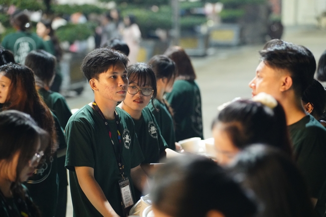 Youthful colors at the campfire night