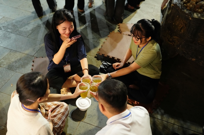 Youthful colors at the campfire night