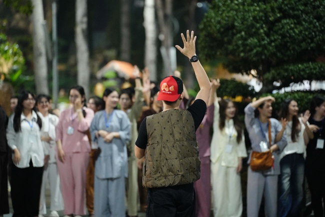 Youthful colors at the campfire night