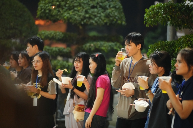 Youthful colors at the campfire night