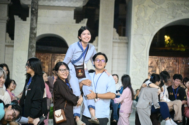 Youthful colors at the campfire night