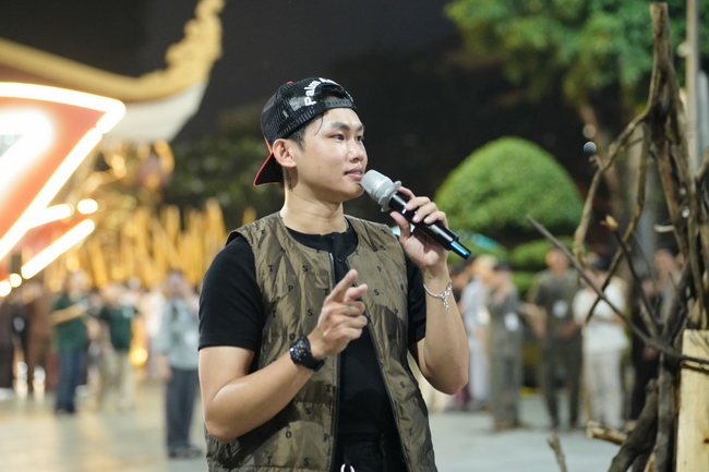 Youthful colors at the campfire night