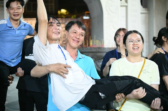 Youthful colors at the campfire night