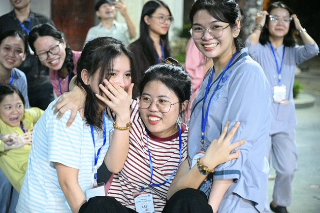 Youthful colors at the campfire night