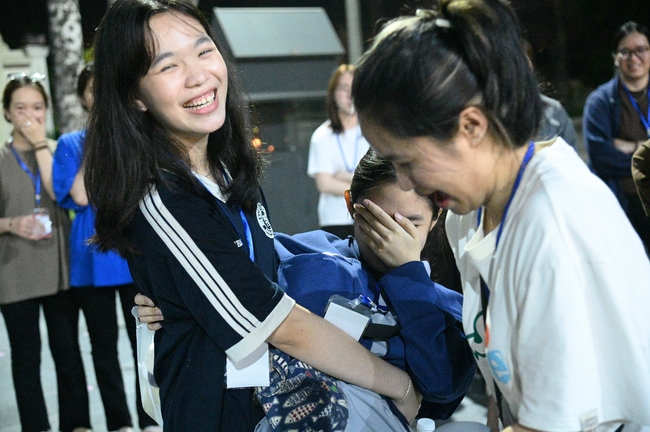 Youthful colors at the campfire night