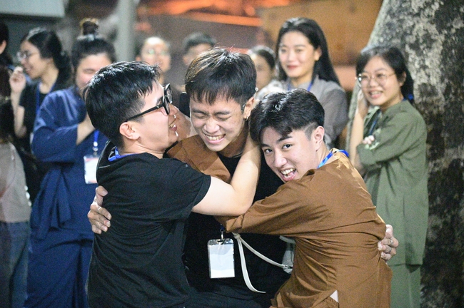 Youthful colors at the campfire night