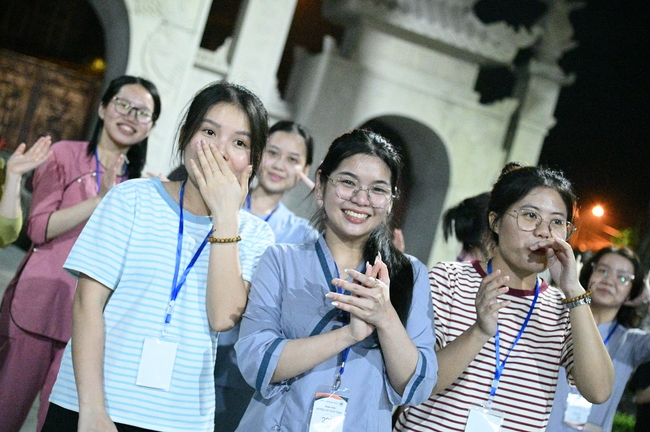 Youthful colors at the campfire night