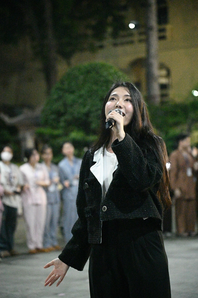 Youthful colors at the campfire night