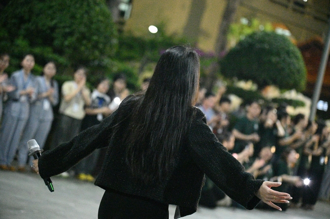 Youthful colors at the campfire night