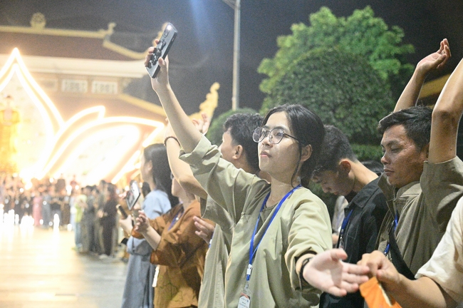 Youthful colors at the campfire night
