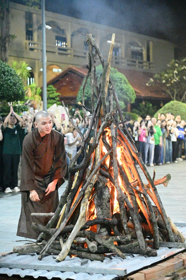 Youthful colors at the campfire night