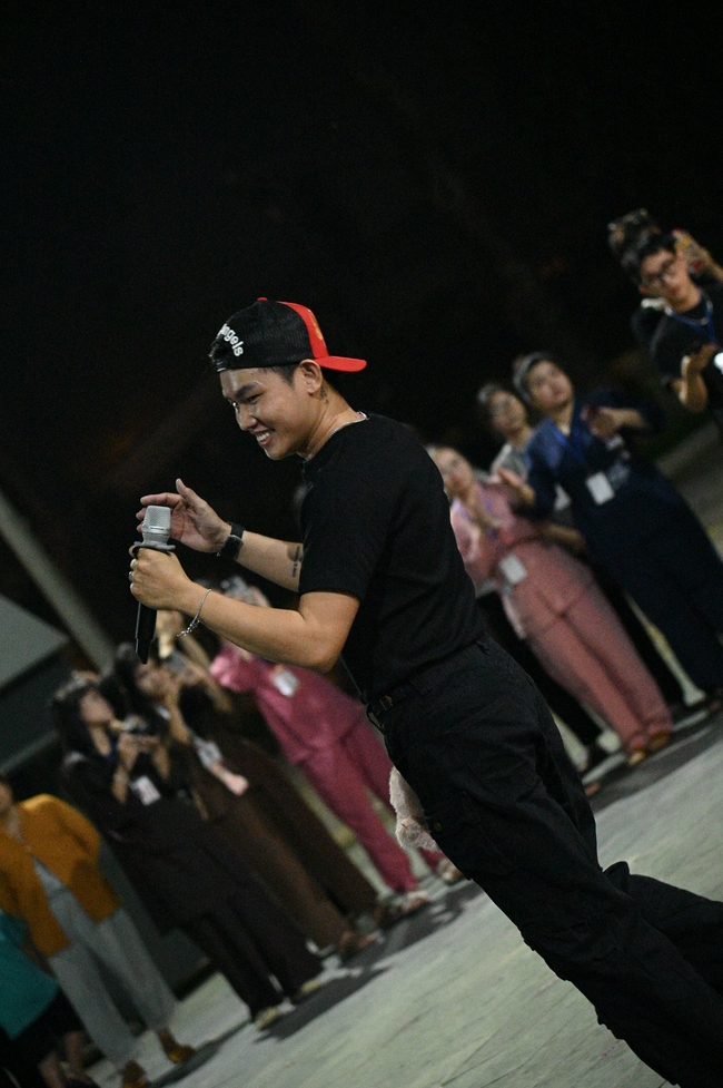 Youthful colors at the campfire night