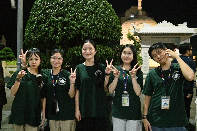 Youthful colors at the campfire night